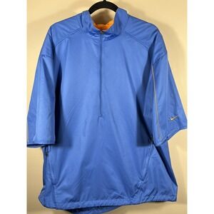 NIKE Golf Clima-Fit Short Sleeve 1/2 Zip Windbreaker Pullover Jacket Men XXL (I)